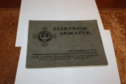Tradera Priskuranter & Kataloger<Samlarobjekt, katalog 1919 Elektrisk Armatur Arvid Böhlmarks Lampfabrik