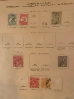 Tradera Samling Australien på äldre blad^ Oceanien