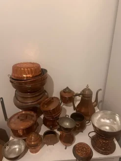 Tradera Samling av antika kopparkärl> Kopparföremål