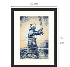 Tradera Samuraj konsttavla Limited Edition 1 av 10 gjorda^ Övrig Konst