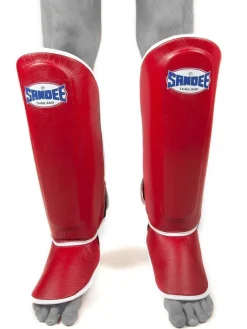 Tradera Boxning<SANDEE: Benskydd Röd, Vit Storlek M