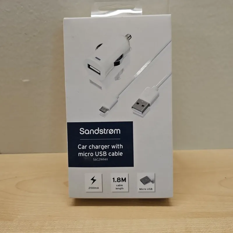 Tradera Övrig Telefoni<Sandstrom Bil Laddare med Micro USB Kabel