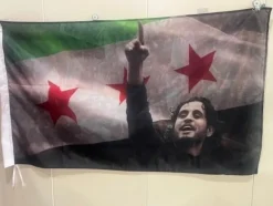 Tradera Sarout Bild med Fria Grön Syrien flagga , Free Syria Flag 150cm , 90cm^ Flaggor