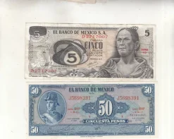 Tradera Sedel Mexico 1969 en ovikt ca 0 en 1+2 styck enl bild^ Sedlar