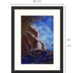 Tradera Segelfartyg konsttavla Limited Edition 1 av 10 gjorda^ Övrig Konst