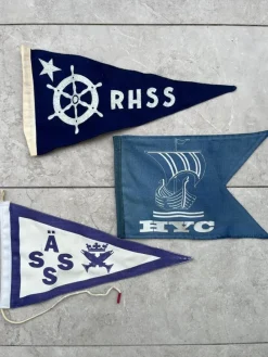 Tradera Segling<Seglar flaggor 3 st - olika klubbar i Helsingborg/Ängelholm