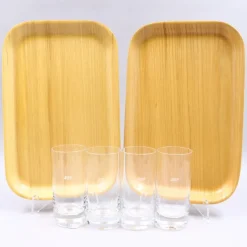 Tradera Selterglas 4 st & Brickor, 2 st, SAS Airlines, ÅRY Nybro, Glas & trä^ Flyg