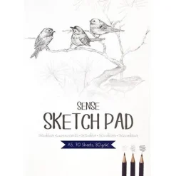 Tradera Sense Skissblock A5, 80g^ Konstnärstillbehör