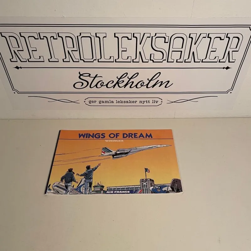 Tradera Serietidning - Vintage Pub Wings of Dream Wininger AIR FRANCE BD Comic Concorde> Serier Övriga Världen