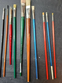 Tradera Set med konstnärs penslar^ Konstnärstillbehör