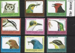 Tradera Sierra Leone 2000 Fåglar 9v med tryckår 2000^ Afrika