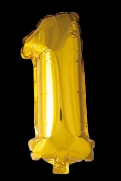 Tradera Siffra 1 Guld 41 cm> Barnkalas