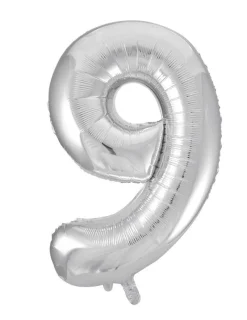 Tradera Siffra 9 Silver 86 cm> Barnkalas