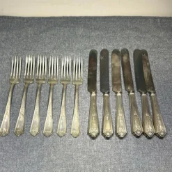 Tradera Silverbestick - 6 gafflar och 6 knivar. STERLING> Silver