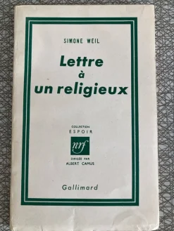 Tradera Simone Weil: Lettre à un religieux. Tryckt 1951> Filosofisk Litteratur