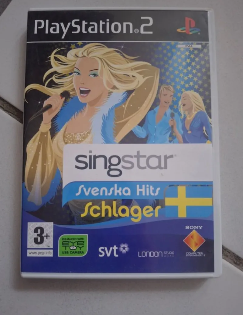 Tradera Playstation<SingStar Svenska Hits Schlager ps2