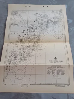 Tradera Sjökort/ sjökortsminiatyr Örnsköldsvik nr 108> Grafik, Kartor & Tryck