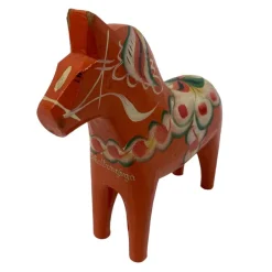 Tradera Skattungbyn Dalahäst Trä Häst Figurin Vintage Retro^ Dalahästar