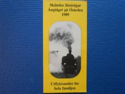 Tradera Järn- & Spårvägsmemorabilia<Skånska jänrvägar ångtåget på Österlen 1989
