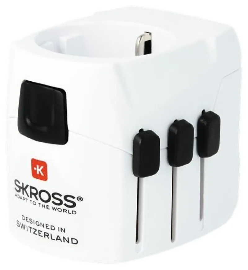 Tradera SKROSS Pro Light USB, reseadapter, 2-/3-stifts kontakt, Schuko, 2xUSB, 5V 2,4A^ Resetillbehör