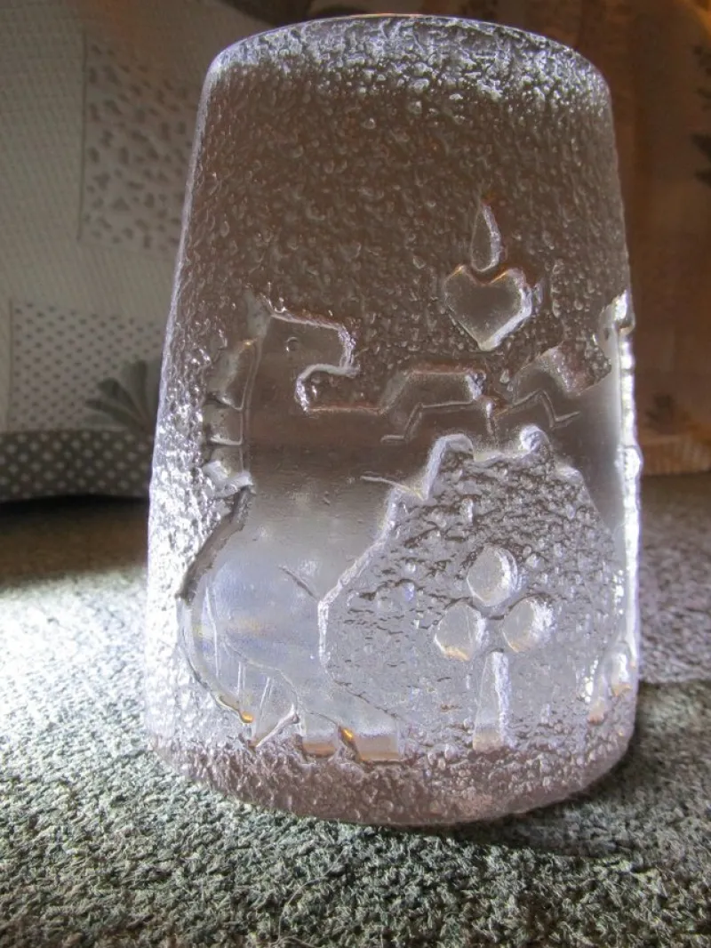 Tradera Skrufs Glasbruk, Bengt Edenfalk: Handsignerat glaskonstverk/glasblock/konstglas> Glas