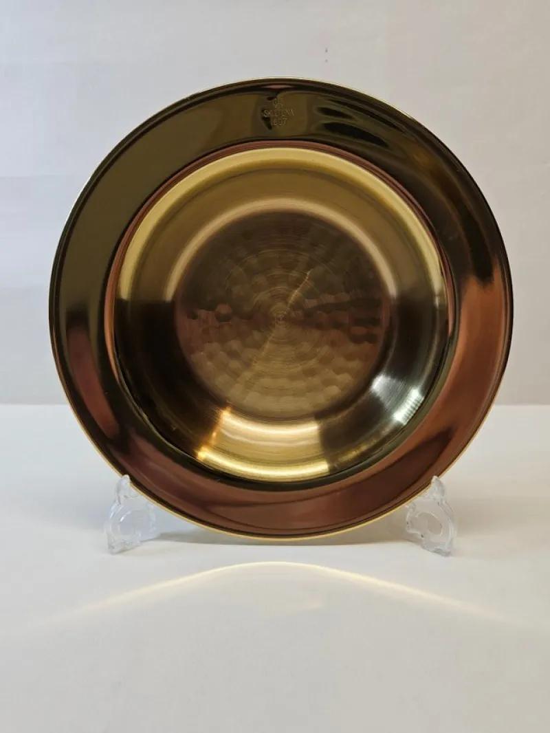 Tradera Skultuna 1607 mässing tallrik> Tenn & Mässing