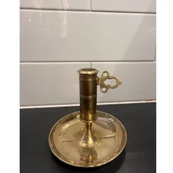 Tradera Skultuna malm mässing 1607 kontorsljusstake> Tenn & Mässing