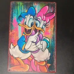 Tradera Skyltar<Skylt plåtskylt metallskylt KALLE och KAJSA ANKA Disney Graffiti stil