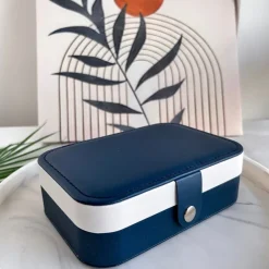 Tradera Smyckeskrin & -förvaring<Smyckeskrin | Bärbar Smyckeskrin | Mörkblå