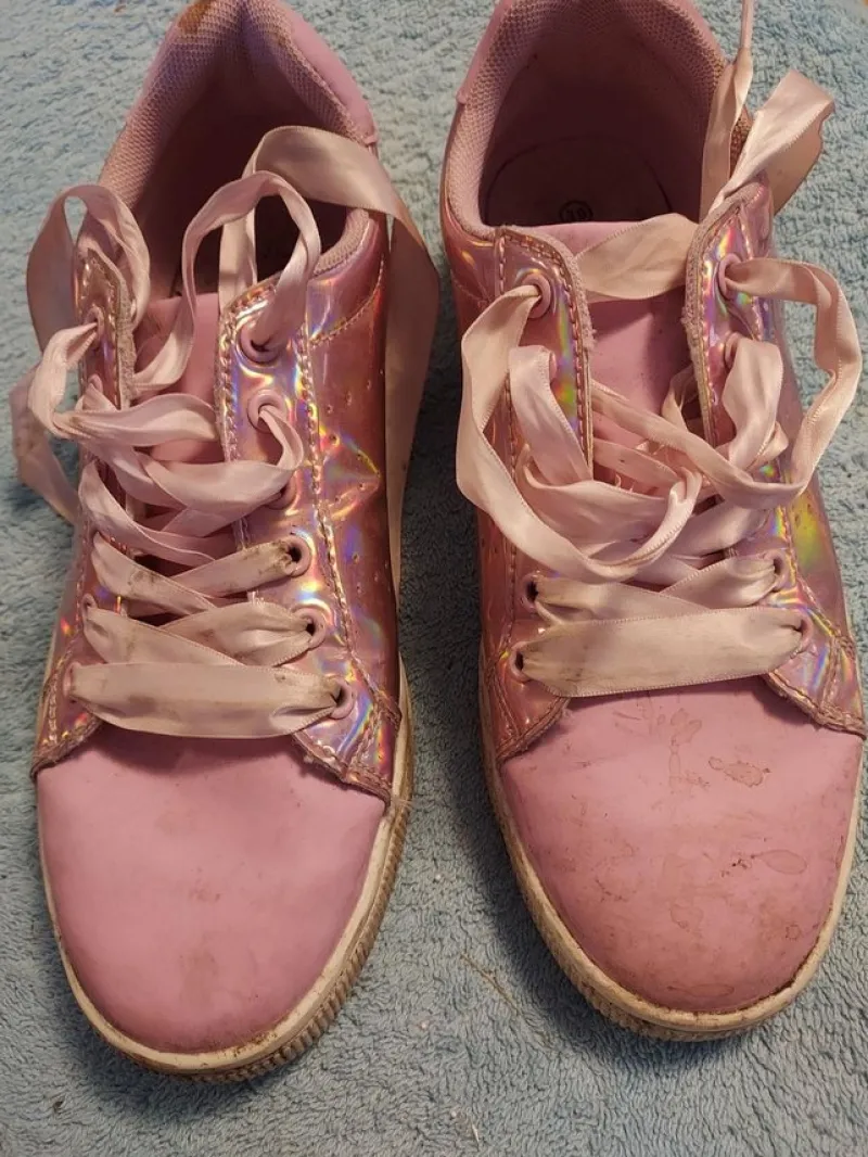 Tradera Damskor<sneakers ROSA GLITTRIGA stl.38 !