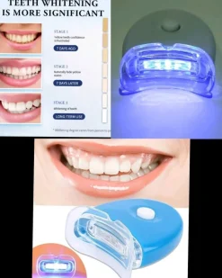 Tradera Tandvård<Sänkt pris! Tandblekningsskena med 5 . LED ljus. Skonsam för tänderna.