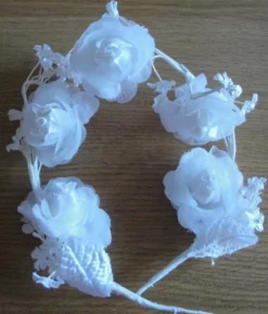 Tradera Hårsmycken & Diadem<Snygg hårsmycket vita rosor, krans