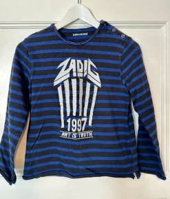 Tradera Snygg tröja ZADIG & VOLTAIRE 100 % bomull - blå/svart - passar 10 år> Barnkläder