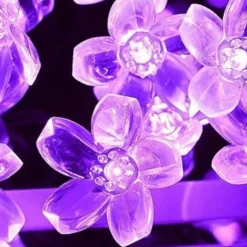 Tradera Trädgårdsdekorationer<Solcellslampor jul julbelysning blommor slinga ljus utomhus, vattentät