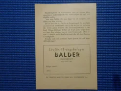 Tradera Kuriosa<Som man bäddar får man ligga. Balder 1937