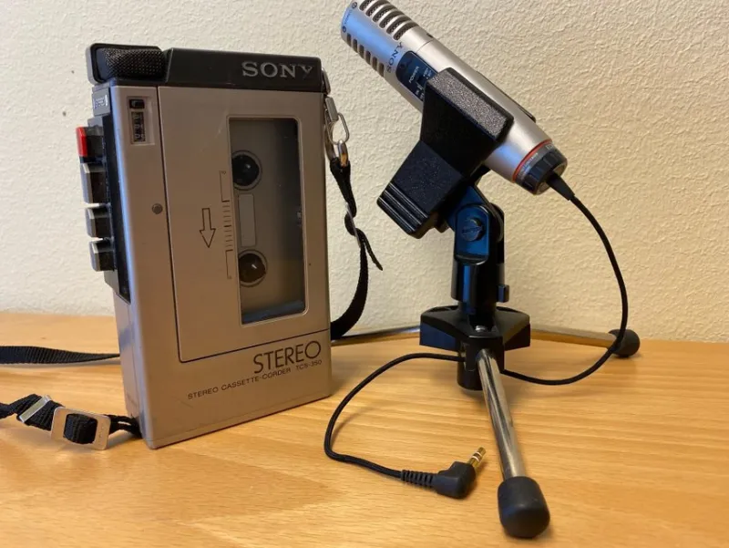 Tradera SONY TCS-350 samt SONY ECM-MS908C^ Bärbart