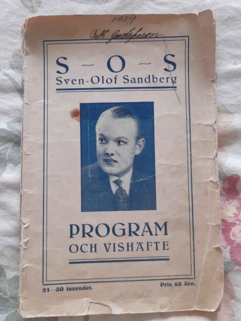 Tradera S-O-S Sven-Olof Sandberg Program och Vishäfte> Musik, Visor & Vistryck