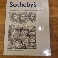 Tradera Sotheby's Valuable Printed Books and Manuscripts - London 13 Dec 2001 (Tolkien)> Övriga Böcker & Tidningar