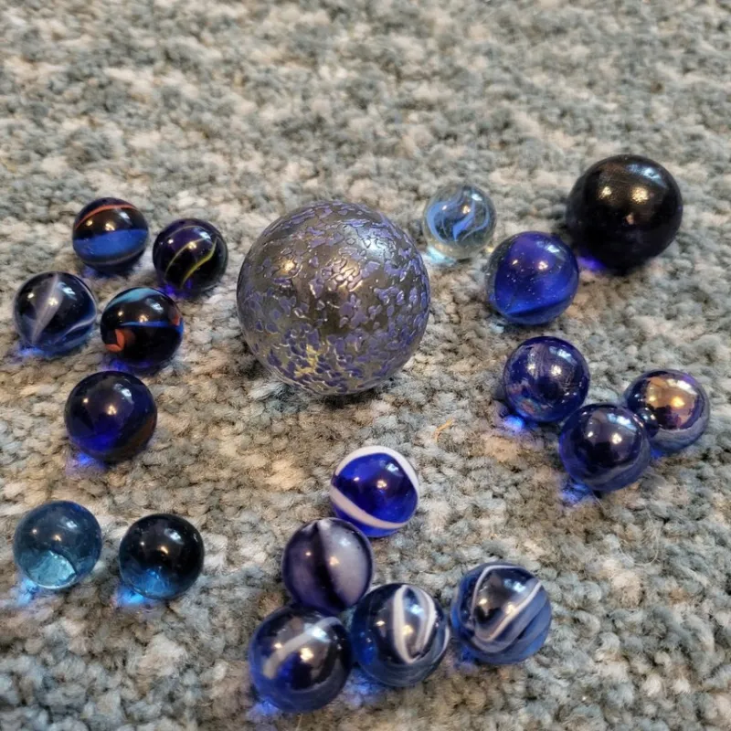 Tradera Spel glas kulor olika blåa färger> Utomhusleksaker