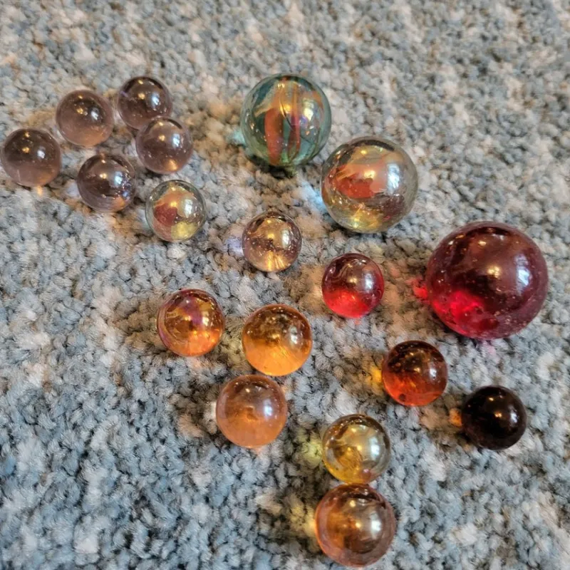 Tradera Spel glas kulor rödaktiga> Utomhusleksaker