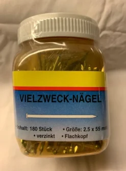 Tradera Spik 180 st Vielzweck-Nägel 2.5 x 55 mm> Skruv, Plugg & Spik