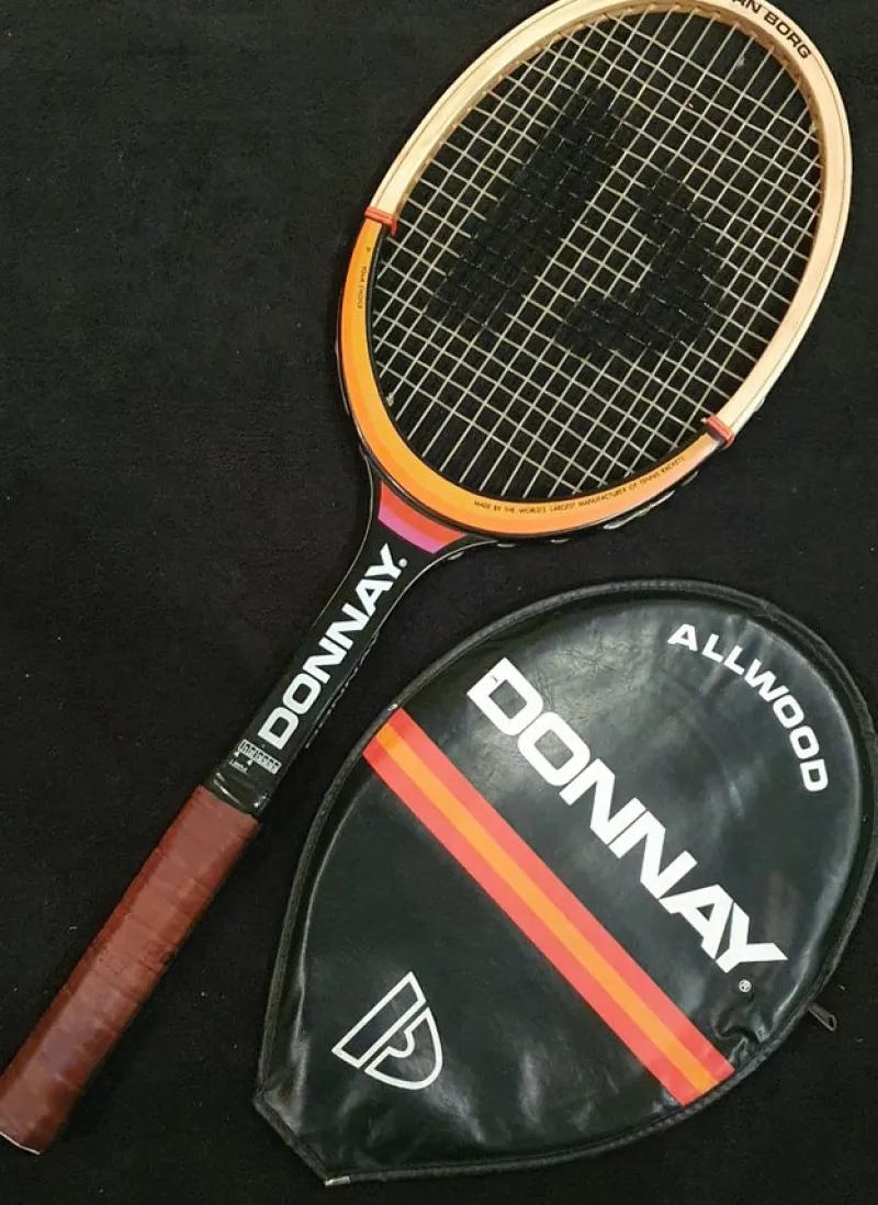Tradera Tennis<Spännande Donnay (Allwood) Björn Borg, tennisracket