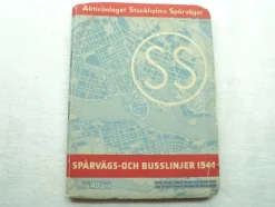 Tradera Järn- & Spårvägsmemorabilia<Spårvägs- och buslinjer i Stockholm, 1944 (Spårvagn, buss)