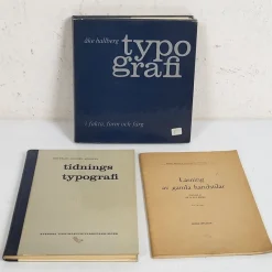 Tradera 3st. Böcker om typografi - Åke Hallberg - Alf Åberg m.fl.> Konst & Hantverk