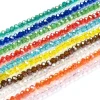 Tradera 100st Fasetterade Glaspärlor 4x3mm AB-Elektropläterade Mixade färger^ Smyckestillverkning