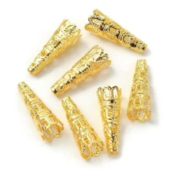 Tradera 10st Kon Pärlhattar 22x9mm Guldpläterade^ Smyckestillverkning