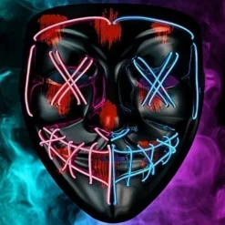 Tradera 2st Masker med 3st LED-ljusinställningar (Halloween/Maskerad)^ Maskeradkläder