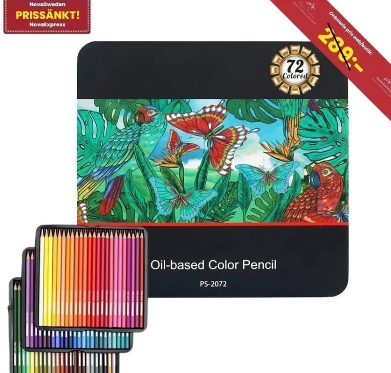 Tradera 72st NYA färgpennor av hög kvalitet för vuxna färgkonstnärer | Ord.pris 289kr^ Konstnärstillbehör
