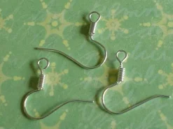 Tradera 500st Silverfärgade Örhänges-krokar^ Smyckestillverkning