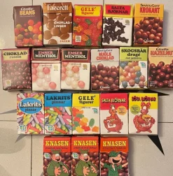 Tradera Varuförpackningar<19st större tablettaskar med och utan streckkod lanthandel reklam nostalgi